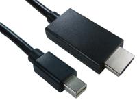 182-8801 RS PRO Male Mini DisplayPort to Male HDMI, PVC  Cable, 1080p, 3m