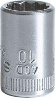 01030010 STAHLWILLE 1/4 in Drive 10mm Standard Socket, 12 point, 23 mm Overall Length