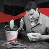 7775 WYPALL Power Clean Cleaning Wipes Refill  Wet Industrial Wipes, Bucket of 90, 270 x 270mm