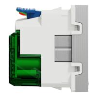 nu301530 Schneider Electric Aluminium Cover Plate FR Socket, USB C Electrical Socket