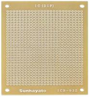 icb-93s Sunhayato Single Sided Matrix Board FR2 1mm Holes, 2.54 x 2.54mm Pitch, 95 x 72 x 1.6mm