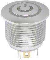175-8704 RS PRO Illuminated Push Button Switch, Momentary, Panel Mount, 16mm Cutout, SPST, RGB LED, 36V dc, IP67