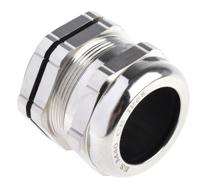 835-4128 RS PRO Metallic Nickel Plated Brass Cable Gland, M40 Thread, 21mm min., 30mm max., IP68