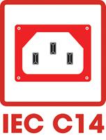 896-2127 RS PRO C14 Snap-In IEC Connector Male, 10A, 250 V