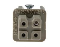 09200032711 HARTING Heavy Duty Power Connector Insert, 10A, Female, Han A Series, 3 Contacts