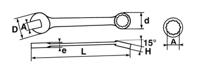 50a-7 SAM Combination Spanner, 7mm, 9/32in, Metric, Height Safe, Double Ended, 115 mm Overall