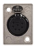 nc7fp-1 Neutrik Panel Mount XLR Connector, Female, 50 V, 7 Way, Silver over Nickel Plating