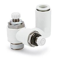 asd330f-01-08s SMC AS330F Series Threaded Pneumatic Silencer & Exhaust Restrictor Function Fitting, R 1/8 Inlet Port, 8mm Tube Inlet