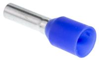 9019160000 Weidmuller Insulated Crimp Bootlace Ferrule, 8mm Pin Length, 2.2mm Pin Diameter, 2.5mm² Wire Size, Blue