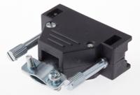 2801-0102-02 MH Connectors MHED Series ABS D Sub Backshell, 15 Way, Strain Relief