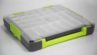 767-4973 RS PRO 21 Cell Transparent, Grey, Green PP, Adjustable Compartment Box, 425mm x 375mm x 70mm