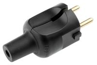 0-504-51 Legrand French / German Mains Plug, 16A Black, Cable Mount Plastic, 230 V