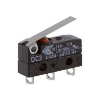 dc3c-a1lb ZF Short Lever Micro Switch, Solder Terminal, 100 mA @ 30 V dc, SPDT, IP6K7