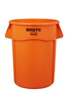 2119308 Rubbermaid Commercial Products Brute Vented 32gal Orange Polypropylene Waste Bin