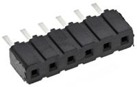 ces-106-01-t-s Samtec CES Series Straight Through Hole Mount PCB Socket, 6-Contact, 1-Row, 2.54mm Pitch, Through Hole Termination