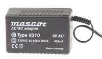 8310-6vac Mascot 3.5W Plug-In AC/DC Adapter 6V ac Output, 400mA Output