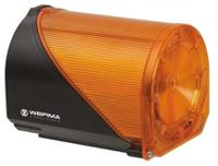 44430075 Werma 444 Series Yellow Sounder Beacon, 24 V ac/dc, IP65, Wall Mount, 114dB at 1 Metre