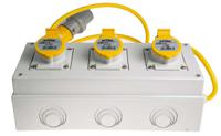 670uk1630 Scame IP44 Yellow Surface Mount Socket, Rated At 16A, 100 → 130 V