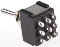 mte-306-d KNITTER-SWITCH Toggle Switch, Panel Mount, On-On, 3PDT, Solder Terminal