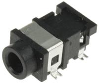 1503-03 Lumberg Jack Connector 3.5 mm Surface Mount Stereo Socket, 3Pole 1A