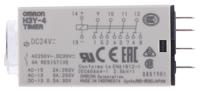 h3y-4-dc24-10s Omron H3Y-4 Series DIN Rail, Surface Mount Timer Relay, 24V dc, 4-Contact, 0.5 → 10s, 1-Function, 4PDT