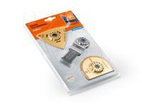 35222967070 FEIN 3-Piece Oscillating Blade Set for use with Multitools with star lock mounting