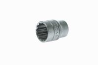 m120523-c Teng Tools 1/2 in Drive 23mm Standard Socket, 12 point, 38 mm Overall Length