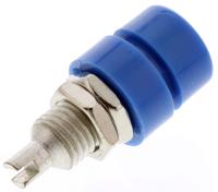 930166102 Hirschmann Test & Measurement Blue Female Banana Socket, 4 mm Connector, Solder Termination, 32A, 30 V ac, 60V dc, Tin