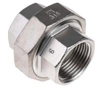 499-3518 RS PRO Stainless Steel Pipe Fitting, Straight Octagon Union, Female G 1in x Female G 1in