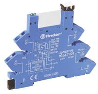 93510125 Finder 93 5 Pin 250V ac DIN Rail Relay Socket, for use with 34.51, 34.81