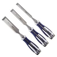 10503419 Irwin 3 Piece Steel Wood Chisel Set, 1.0 in, 1/2 in, 3/4 in Blade Width