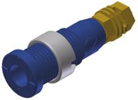 975454702 Hirschmann Test & Measurement Blue Female Banana Socket, 2mm Connector, Solder Termination, 10A, 1000V ac/dc, Gold