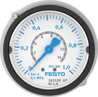 fmap-63-1-14-en Festo G 1/4 Analogue Pressure Gauge 1bar Panel 63mm Outside Diameter