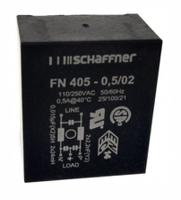 fn405-05-02 Schaffner, FN405 500mA 250 V ac 400Hz, PCB Mount EMI Filter, Pin, Single Phase