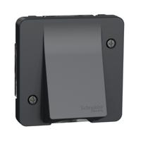 mur37931 Schneider Electric Grey 1 Gang ABS Cable Outlet Plate