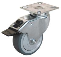 366522 Guitel Hervieu Braked Swivel Castor Wheel, 40kg Capacity, 50mm Wheel