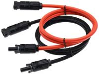 solpan-2f2m-1m Seeit Solar Cable 4 mm² CSA 55 A, -40 → 90 °C 2 x 1.00m Black, Red