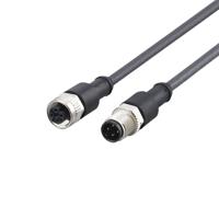 e12332 ifm electronic Male 1 way M12 to Female 1 way M12 Actuator/Sensor Cable, 15 m