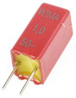 mks02105020 WIMA MKS02 Polyester Film Capacitor, 30 V ac, 50 V dc, ±20%, 1μF, Through Hole