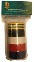 260197 DUCK TAPE Duck Tape Assorted PVC Electrical Insulation Tape, 19mm x 4m