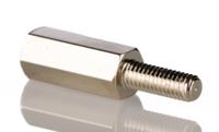 221-156 RS PRO Standoff, M3 x M3 Thread, 18mm Body, Brass, Male/Female, 8mm Stud