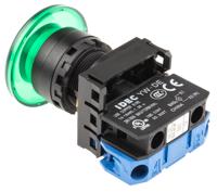 yw1l-m4e10q4g Idec YW Series Illuminated Push Button Complete Unit, Panel Mount, 22mm Cutout, SPST, IP65
