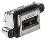musba51100 Amphenol Communications Solutions Straight, Through Hole, Socket- Single Port Type A USB Connector