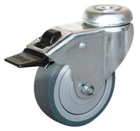 313822 Guitel Hervieu Braked Swivel Castor Wheel, 70kg Capacity, 100mm Wheel