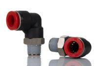 c01471028 Norgren Pneufit C Series Swivel Elbow, R 1/4 to Push In 10 mm, Threaded-to-Tube Connection Style