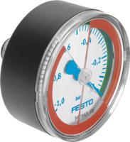 vam-63-v10-r14-e-rg Festo R 1/4 Analogue Pressure Gauge 0bar Back Entry 63mm Outside Diameter