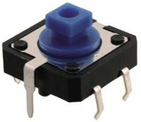 b3f-5050 Omron IP00 Blue Plunger Tactile Switch, SPST 50 mA Through Hole