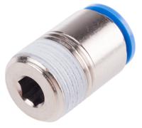 qs-12-12-i Festo QS Series Straight Threaded Adaptor, R 1/2 Male to Push In 12 mm, Threaded-to-Tube Connection Style, 153021