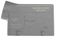 09300161520 HARTING Han B Heavy Duty Power Connector Hood, PG21 Thread, Side Entry