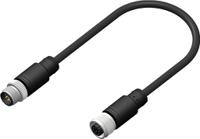 283-4972 RS PRO Female 8 way Straight M12 to Male 8 way Straight M12 Actuator/Sensor Cable, 1 m